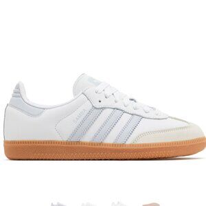 adidas Samba OG shoes - Color: Cloud White / Halo Blue / Off White - women's 9.5